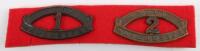 WW1 1st & 2nd City (Pals) Battalions Manchester Regiment Shoulder Titles