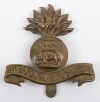 Scarce WW1 All Brass Royal Dublin Fusiliers Regiment Cap Badge