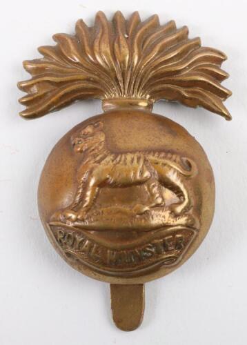 Scarce WW1 All Brass Royal Munster Fusiliers Regiment Cap Badge