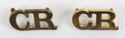 WW1 Greatcoat Pattern Connaught Rangers Shoulder Titles