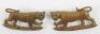 Pair of Early Pattern York & Lancaster Regiment Collar Badges