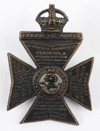 Edwardian Pattern Kings Royal Rifle Corps Headdress Badge