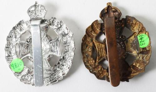 2x Scarce Pattern of Rifle Brigade Cap Badge