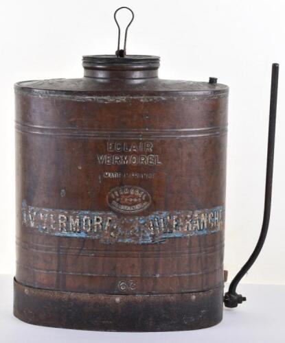 Unusual and Rare WW1 &Eacute;clair Vermorel Sprayer Canister, Used to Neutralise Gas in the Trenches After A Deadly Gas Attack