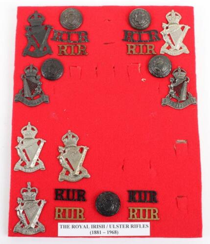 Grouping of Royal Irish Rifles and Royal Ulster Rifles Badges