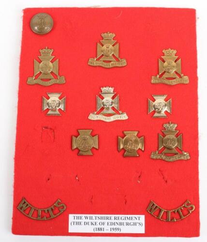 Grouping of Badges of the Wiltshire Regiment
