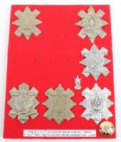 Glasgow Highlanders Highland Light Infantry Glengarry Badges