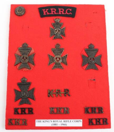 Badges and Insignia of the Kings Royal Rifle Corps