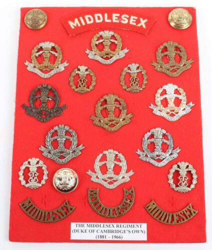 Selection of Badges and Insignia of the Middlesex Regiment