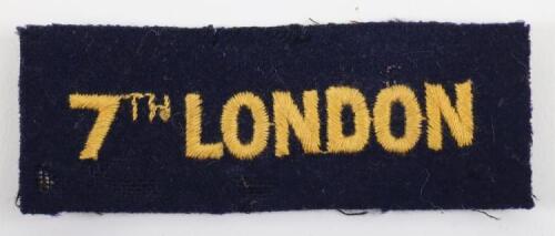 264th Field Regiment Royal Artillery 7th London TA Supplementary Shoulder Title