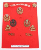 Grouping of York and Lancaster Regiment Badges