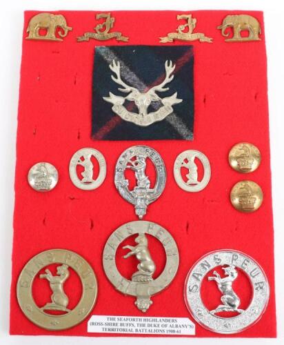 Grouping of Badges and Insignia of the Territorial Battalions of the Seaforth Highlanders