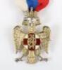Hallmarked Silver Imperial Russian Red Cross Cased Fob Badge, - 3