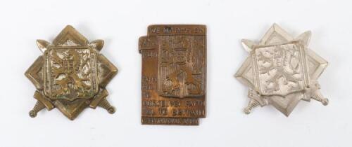3x WW2 Free Czechoslovakian Forces Badges