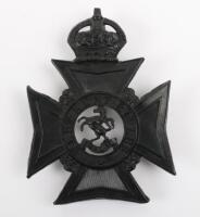 Post 1902 West Kent Rifles Other Ranks Helmet Plate