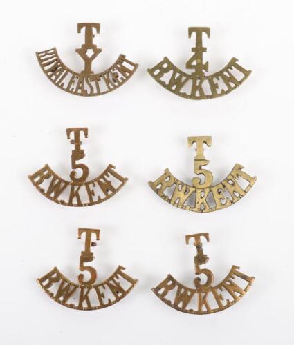 WW1 Royal West Kent Regiment Territorial Shoulder Titles