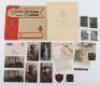 WW2 British 14th Army 2nd Infantry Division Cloth Insignia and Paperwork Grouping of Private T G Doran Royal Army Medical Corps