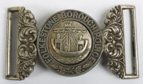 Scarce Folkestone Borough Police Victorian Belt Buckle