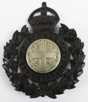 Durham County Constabulary King Crown Helmet Plate