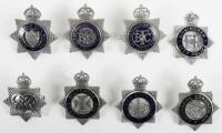 Eight Obsolete Kings Crown Senior Officers Police Cap Badges