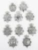 Ten Obsolete Queens Crown Police Helmet Plates - 2