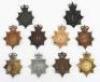 Eight Obsolete Queens Crown Police Night Helmet Plates - 2