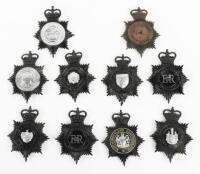 Ten Obsolete Queens Crown Police Helmet Plates,