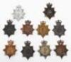 Ten Obsolete Queens Crown Police Helmet Plates, - 2