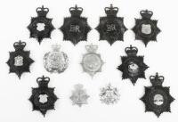 Eight Obsolete Queens Crown Police Night Helmet Plates