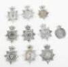 Ten Obsolete Chrome Queens Crown Police Helmet Plates - 2