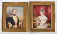 ^ Pair of Portrait Miniatures of Captain Charles George Digby Royal Navy and His Wife circa 1824