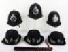 Three Obsolete police Helmets