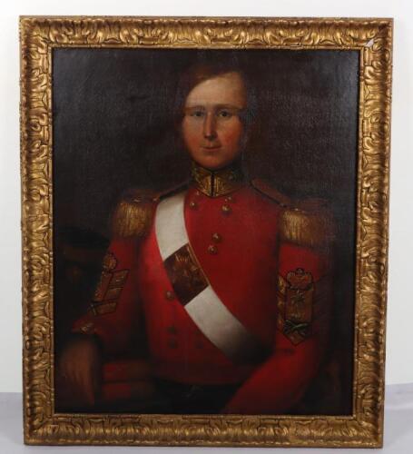 Portrait Painting of a Colour Sergeant of the Coldstream Guards Crimean War Period