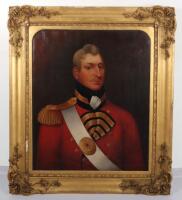 Impressive Portrait Painting Attributed to Captain Edmund Butterworth 3rd Royal Lancashire Militia Painted by E Greenwood (1808-74) in 1851