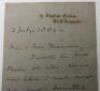 Signed Hand Written Letter from Lord Chelmsford, Commander in Chief of the British Forces in South Africa 1878-79 - 2