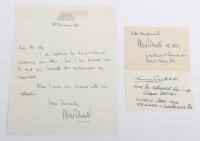 2x Signatures of Royal Navy Victoria Cross Winners from HM Submarine Thrasher