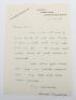 Signed Letter by Brigadier Lorne Campbell VC