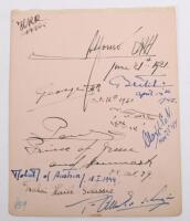 Rare Autograph Page Signed by Many Notorious World Leaders of the 20th Century