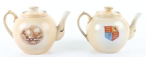 Two Bruce Bairnsfather ‘Old Bill’ Teapots