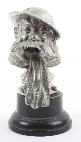 A Bruce Bairnsfather Old Bill Chromed Bronze Car Mascot