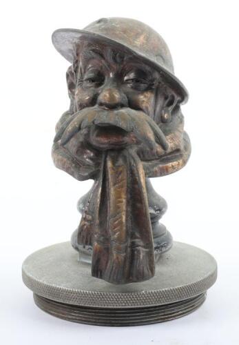 A Bruce Bairnsfather Old Bill Bronze Car Mascot