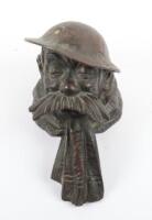 A Bruce Bairnsfather Old Bill Bronze Car Mascot