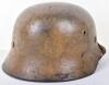 Outstanding Luftwaffe Field Division Normandy / Italy Campaign Camouflaged M-40 Steel Combat Helmet - 2