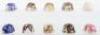 10x Miniature Ceramic German Helmets - 3