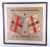 Framed Victorian Worcestershire Regiment Silk Embroidery - 2