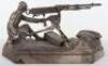 WW1 Commemorative Desk Piece in form of a French Machine Gunner in Combat - 4