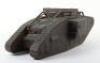 Impressive Heavy Cast Brass Model of a WW1 British Mk IV Tank - 4