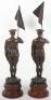 Pair of Spelter Figures of Flag Bearers - 6