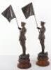 Pair of Spelter Figures of Flag Bearers - 7