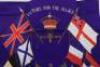 3x Assorted Colourful WW1 Embroidered Silk Flag Pictures - 2